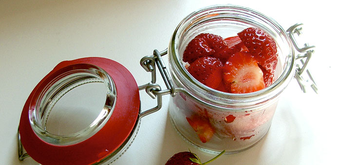 fragole in barattolo lavastoviglie